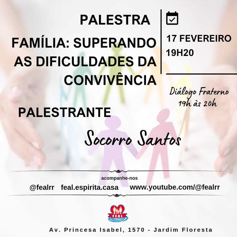 Convite à `Palestra Pública com o Tema: Família - Superando as Dificuldades da Convivência