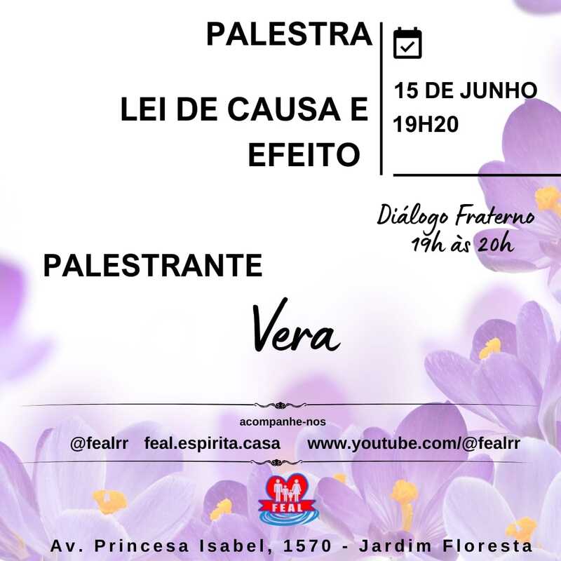 Palestra - Lei de Causa e Efeito - Vera